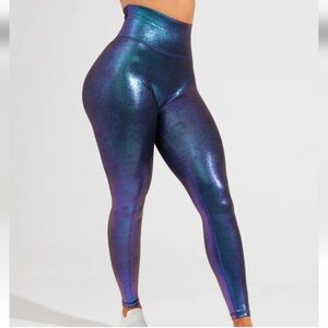 BuffBunny Rebel holographic mood ring leggings